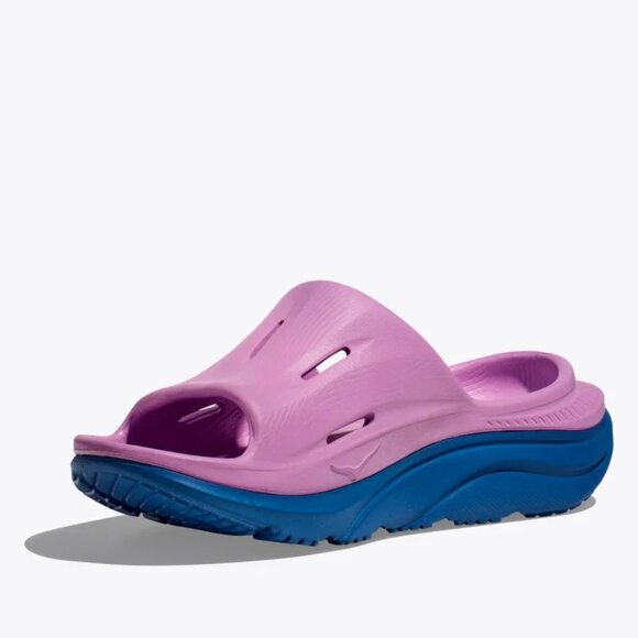 HOKA ORA RECOVERY SLIDE 3 Cyclamen - Coastal Sky MEN'S SIZE 12 NEW - Picture 10 of 11